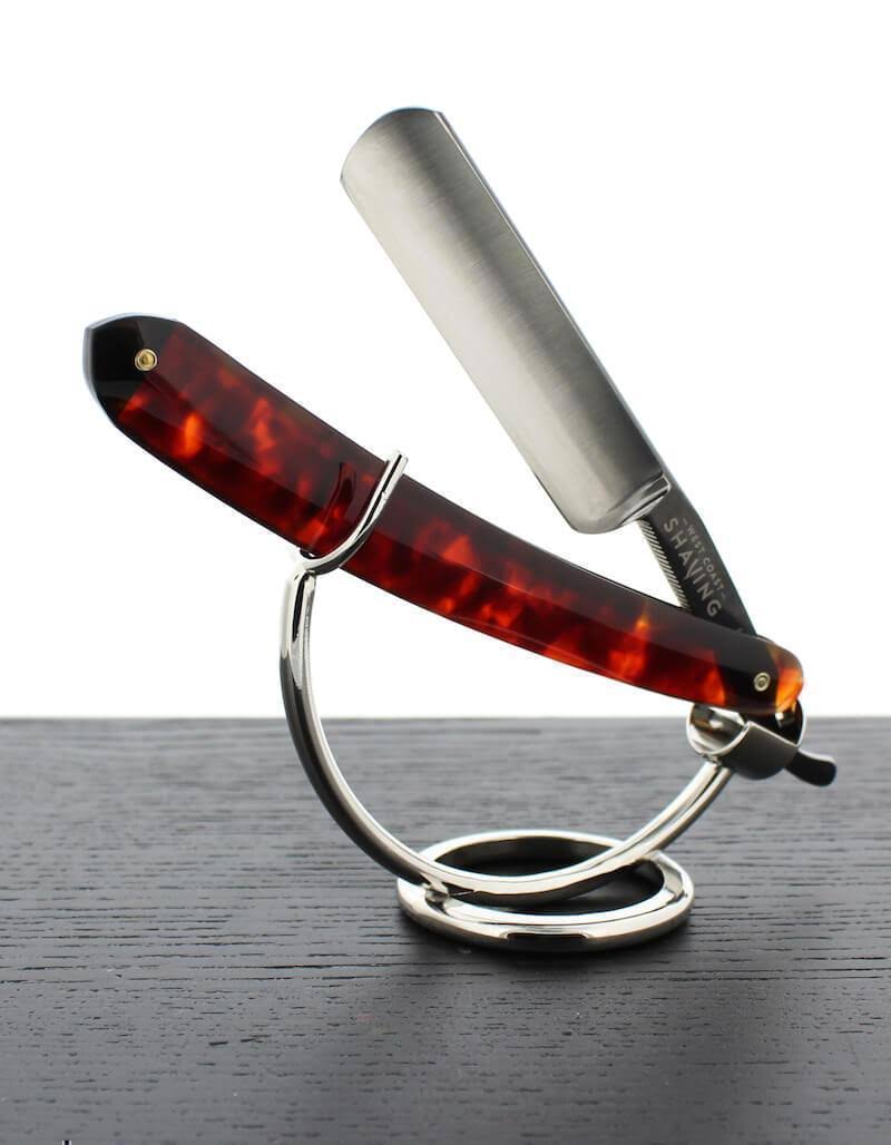Red Tortoise Shell Straight Razor, 5/8 Carbon Steel L2155
