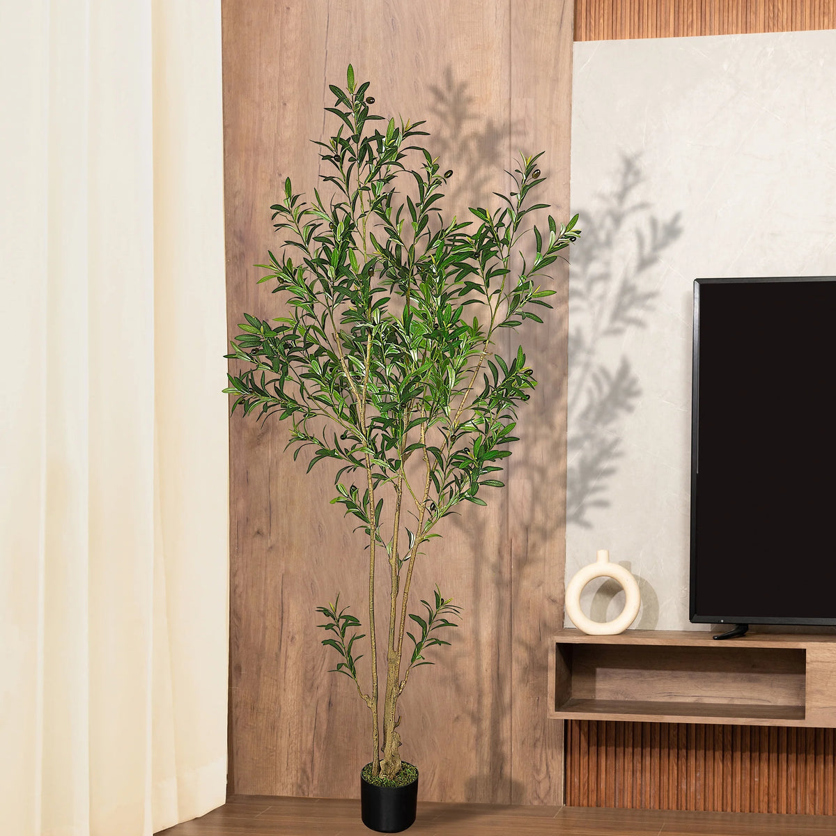 7ft Artificial Olive Tree in Pot F59782
