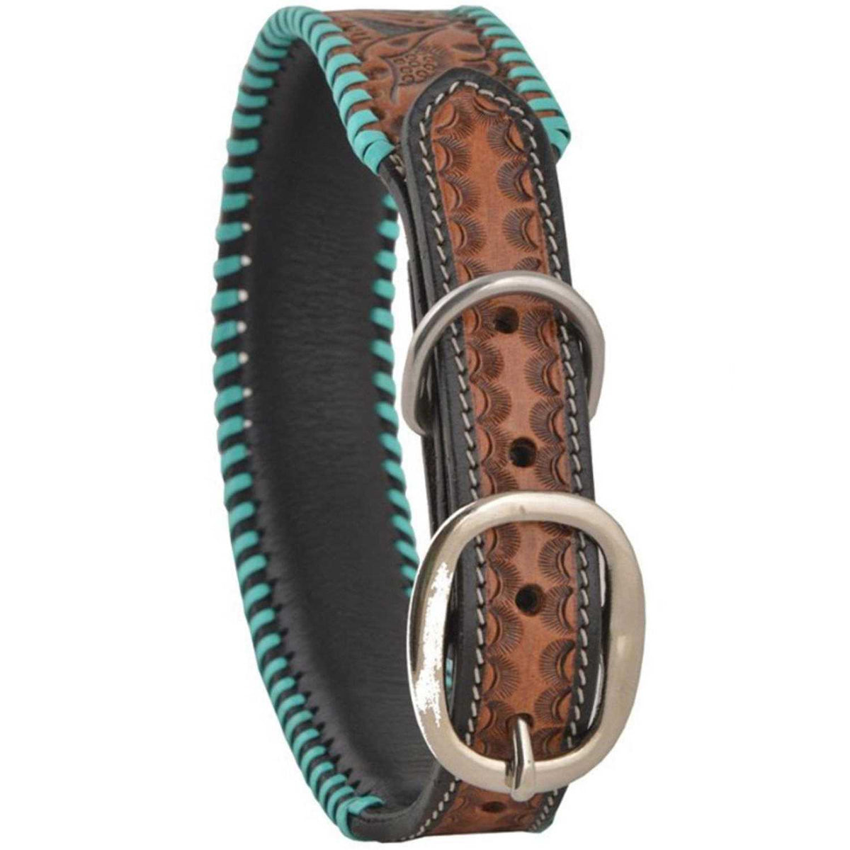 Tooled Leather Dog Collar W25773