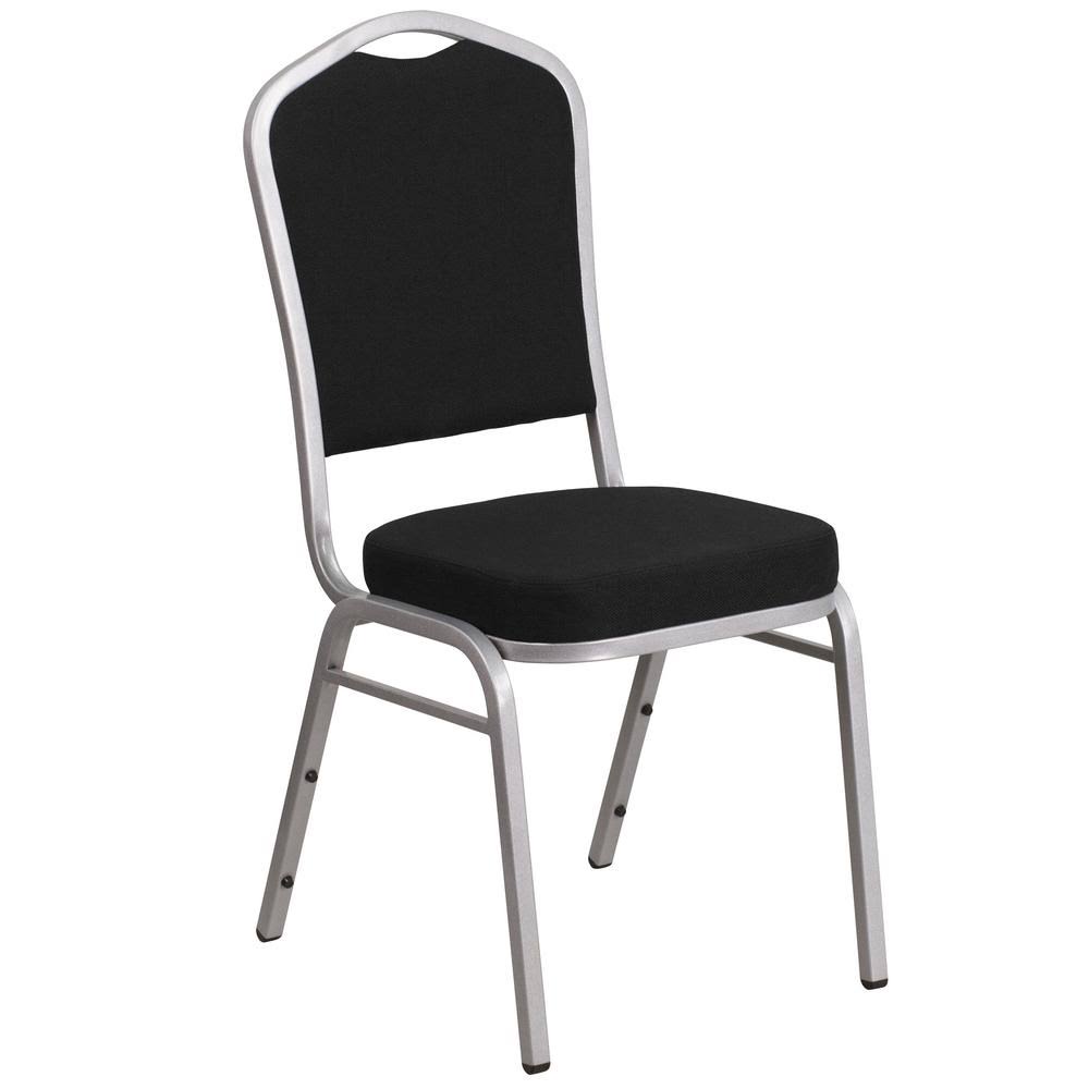 Black Fabric Stack Chair U10496