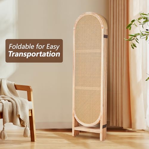 3 Panel Folding Rattan Room Divider B5312