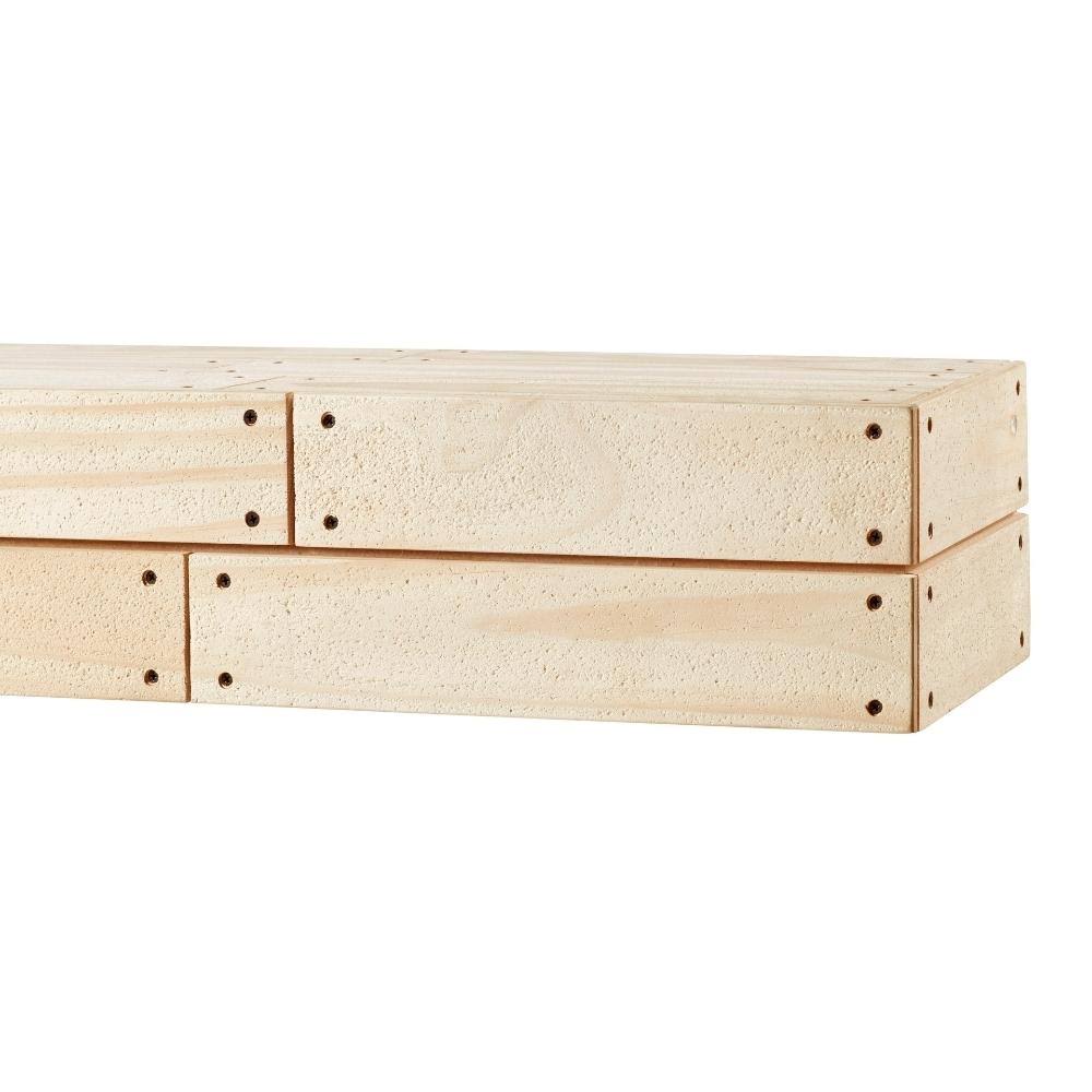 Unfinished 48x22 Shiplap Mantel Shelf X36037