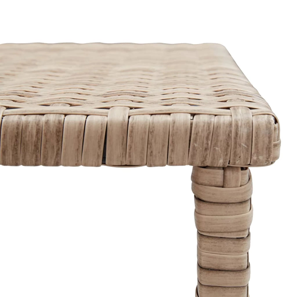 Beige Poly Rattan Coffee Table Q772