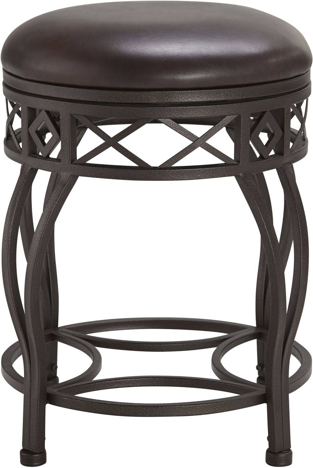 Brown Metal Frame Barstool A32972