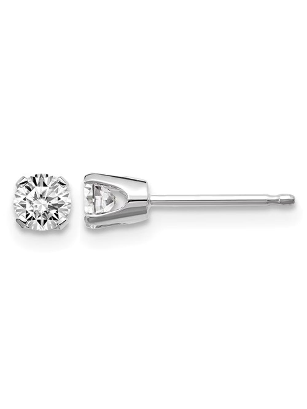 14K White Gold Diamond Solitaire Stud Earrings Z701658