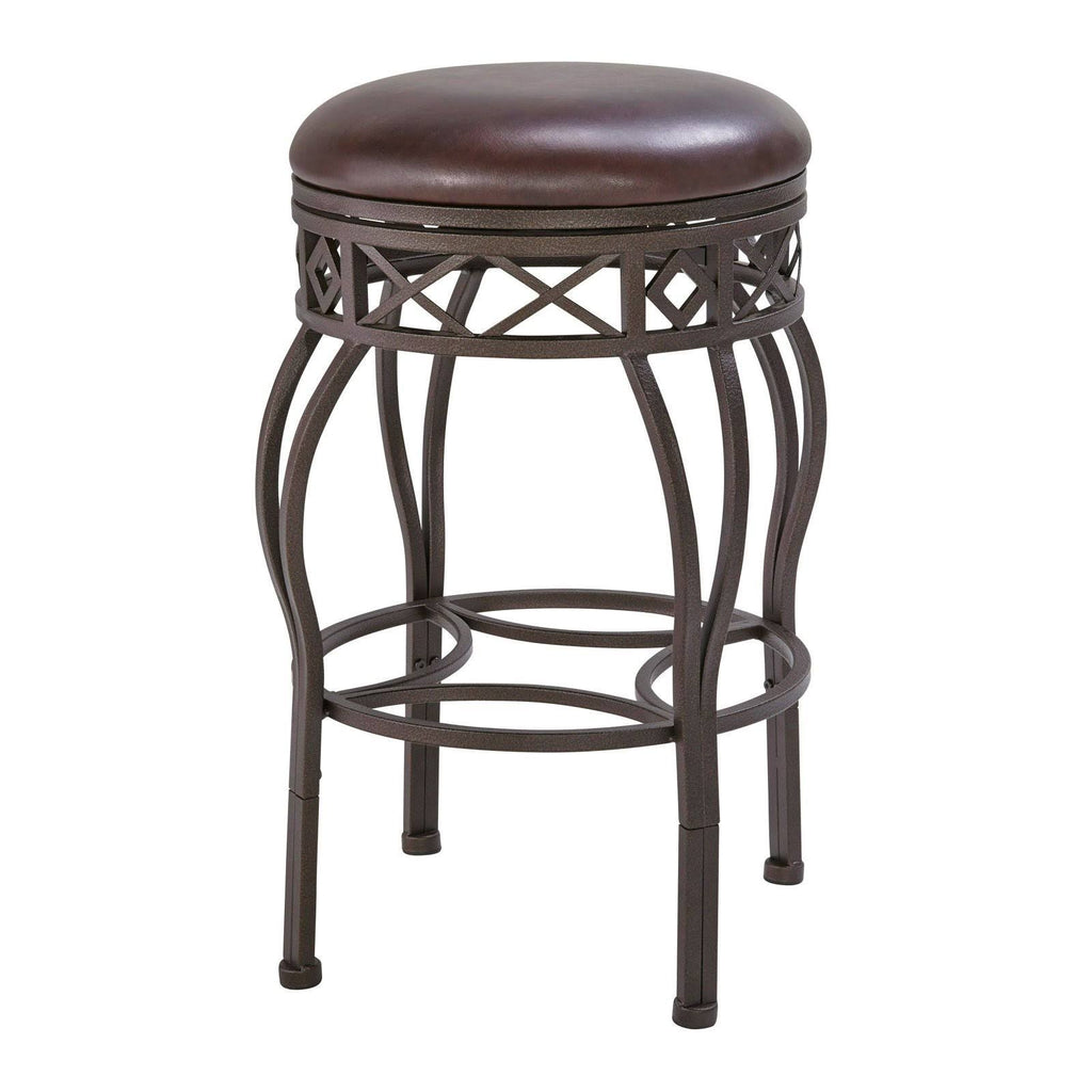 Brown Metal Frame Barstool A32972