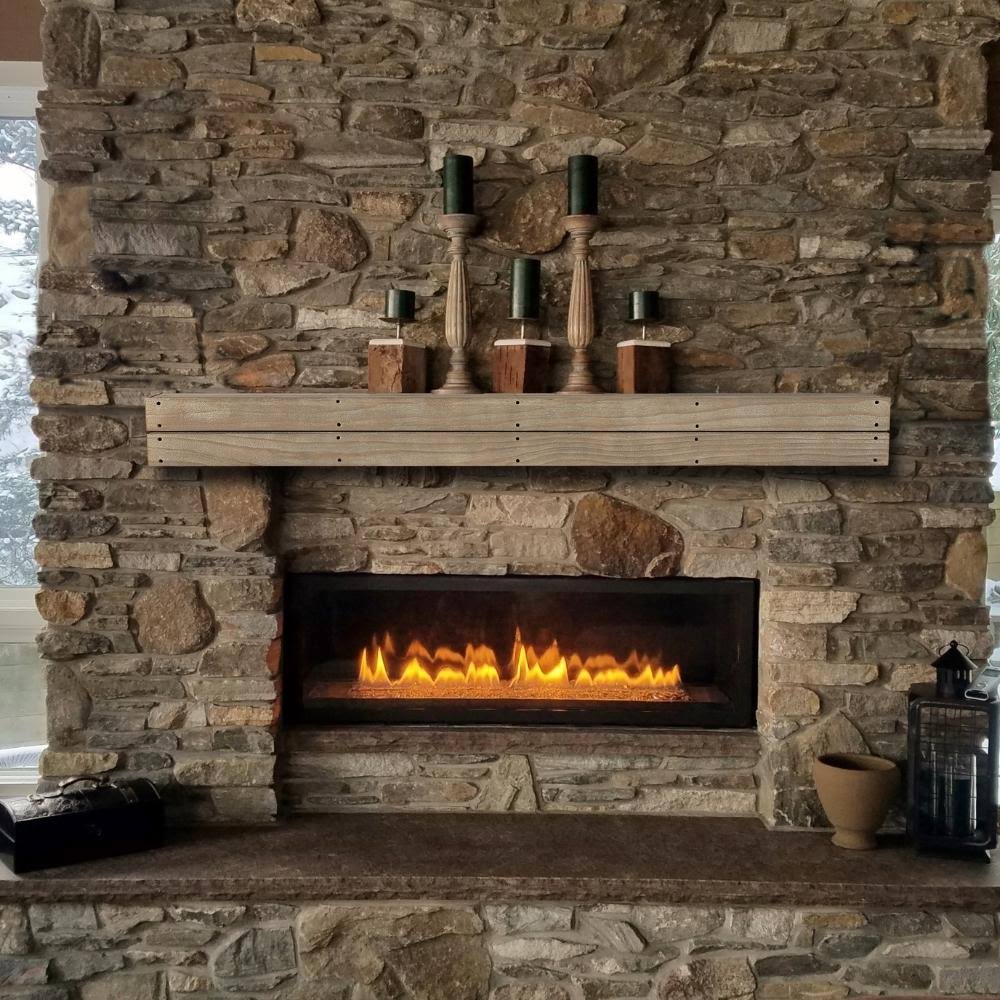 Unfinished 48x22 Shiplap Mantel Shelf X36037