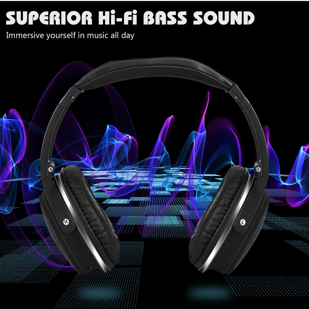 Wireless Bluetooth Over The Ear Headphones with Mic H764618