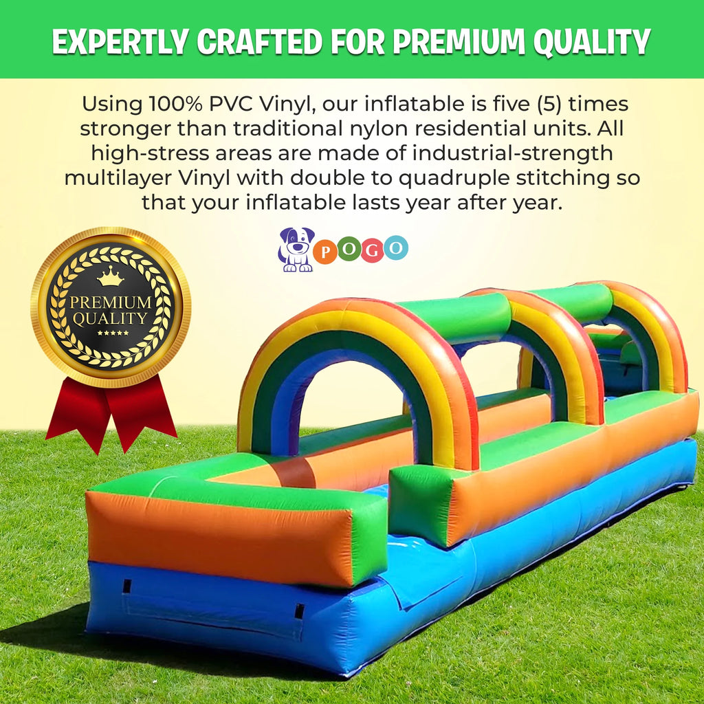 Rainbow Inflatable Slip and Slide with Blower X2642