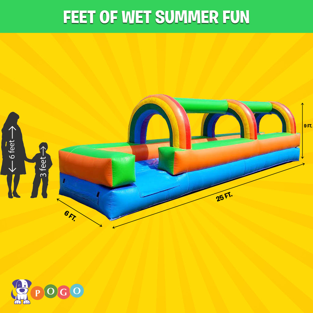 Rainbow Inflatable Slip and Slide with Blower X2642