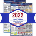 2022 California State and Federal Labor Laws Poster - OSHA Workplace Compliant 24 x 36 - All in One Required Posting (Combo) Pack of 2 B101003