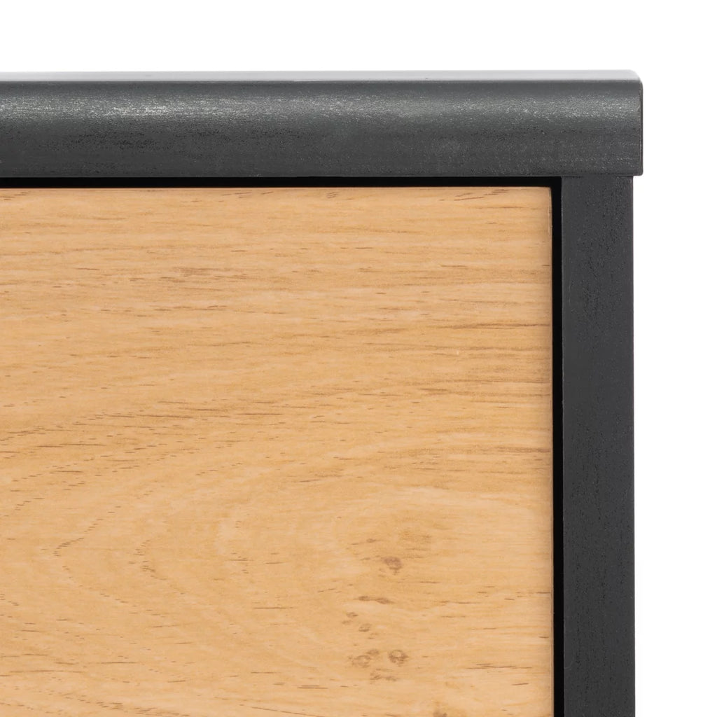 Black Oak 2 Drawer 1 Shelf Media Stand M507