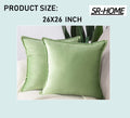 Set of 2 Velvet Decorative Throw Pillow Covers Square with Fringe Cushion Case M221831