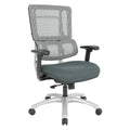 Grey Mesh Back Chair with Silver Base and Grey Seat O26477