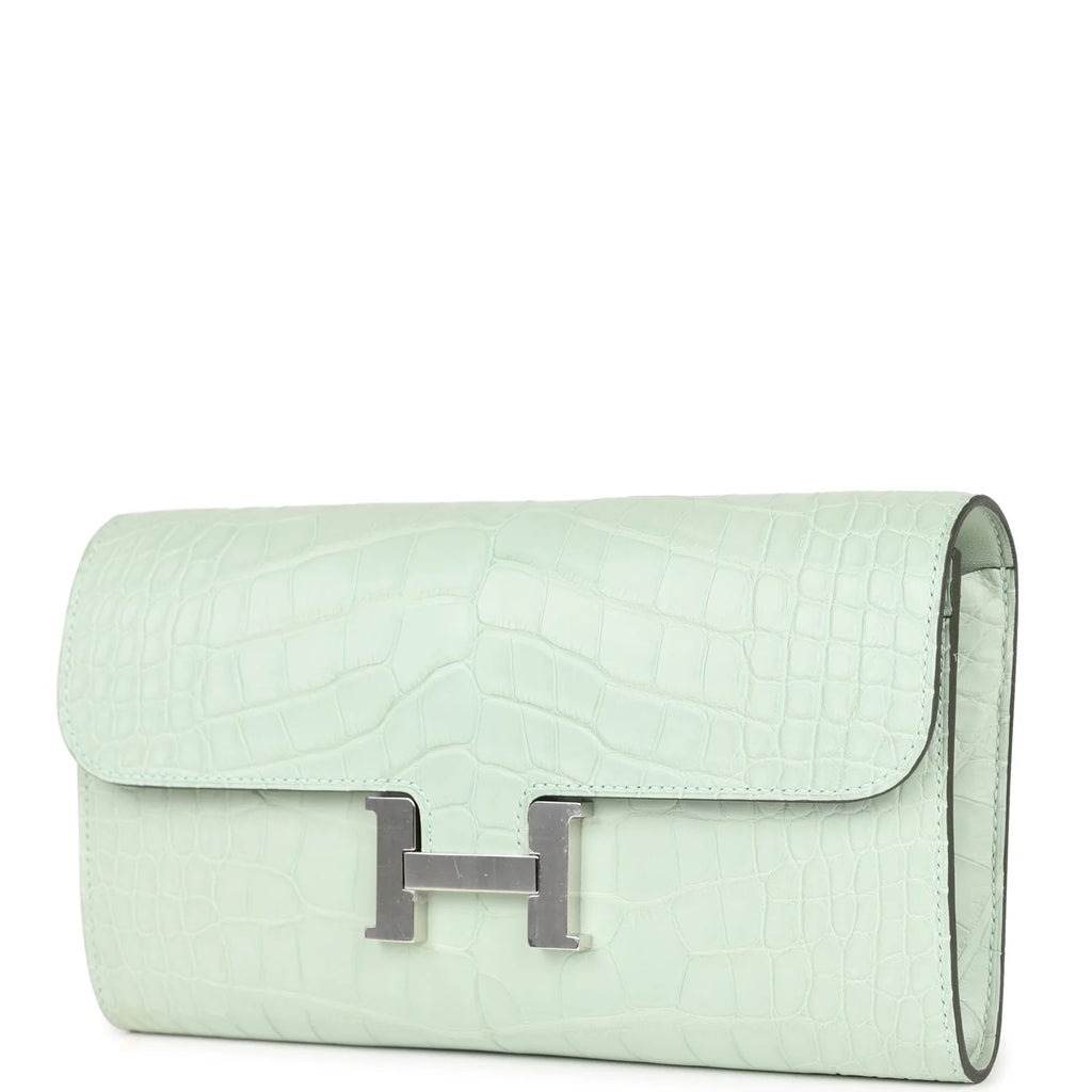 Vert D'eau Matte Alligator Wallet B8818