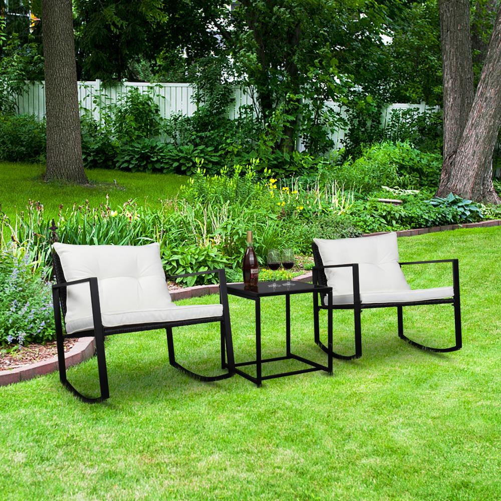 PE Rattan 4PCS Conversation Sofa Set with Cushions Brown I828