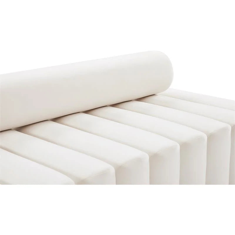 Cream Velvet Chair V5114