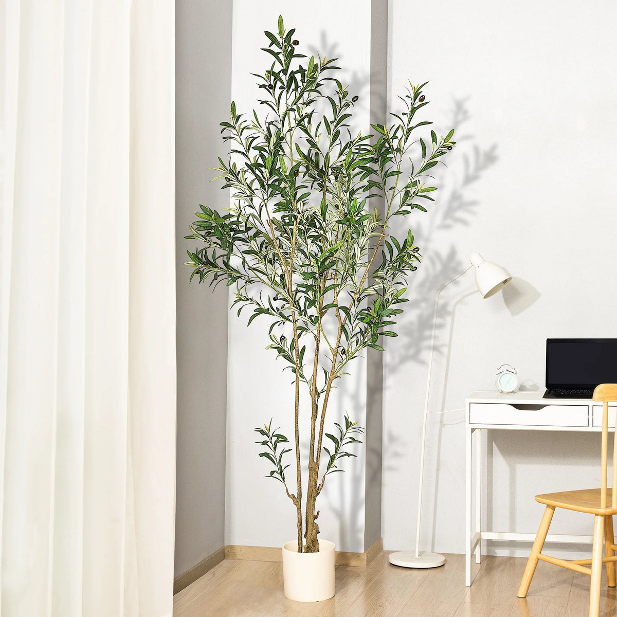 7ft Artificial Olive Tree in Pot F59782