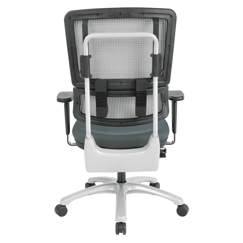 Grey Mesh Back Chair with Silver Base and Grey Seat O26477