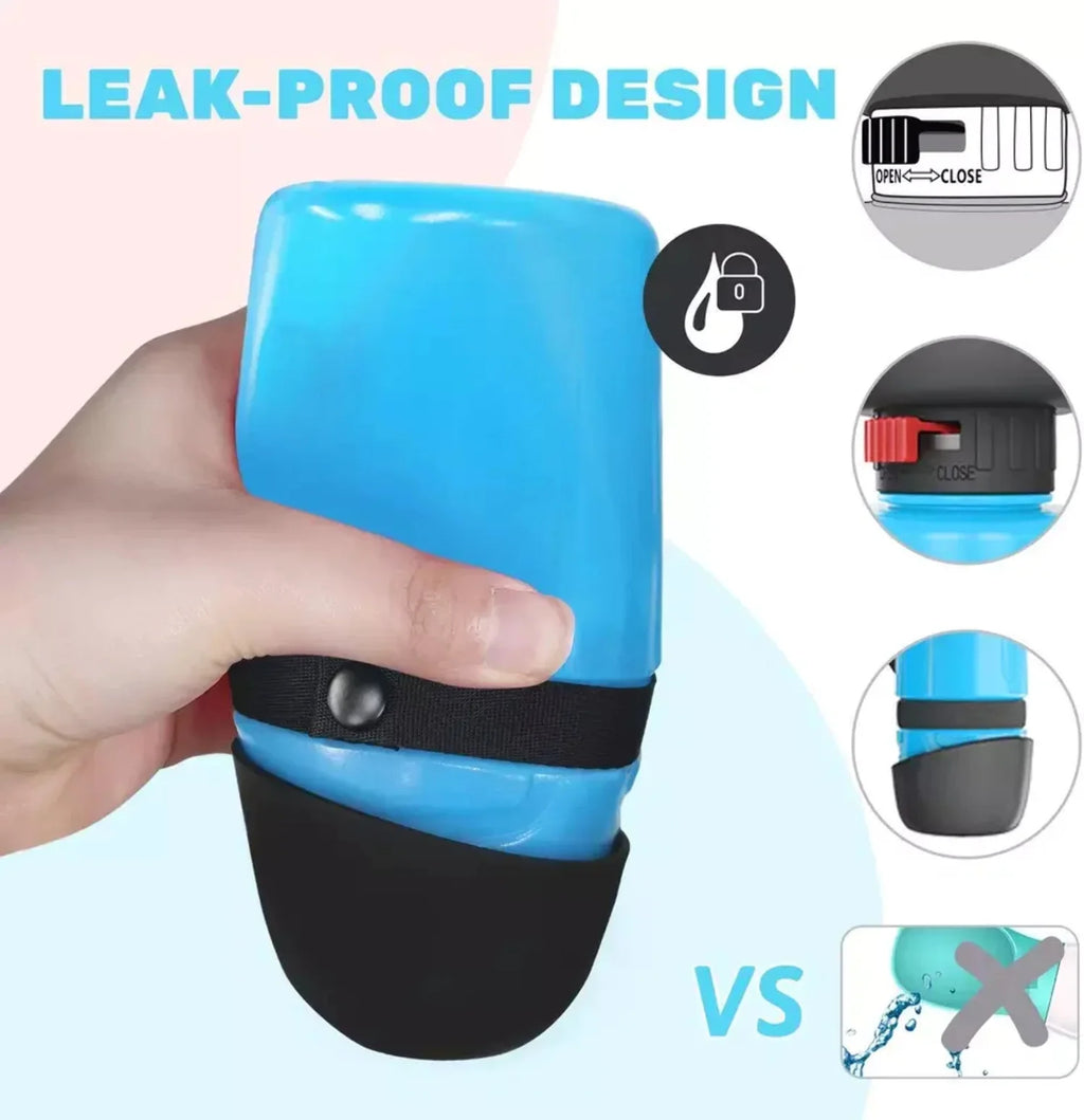 Dog Walking Combo: Poop Bags 120 Count, Waste Bag Carrier, Collapsible Water Bottle Set P22813